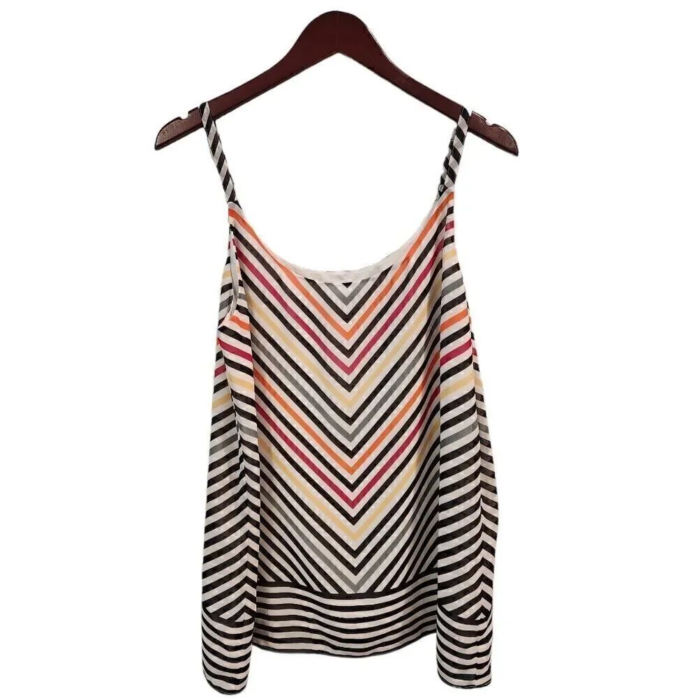 Cabi #5043 Linea Chevron Multicolor Striped Cami Tank Top- Women's 